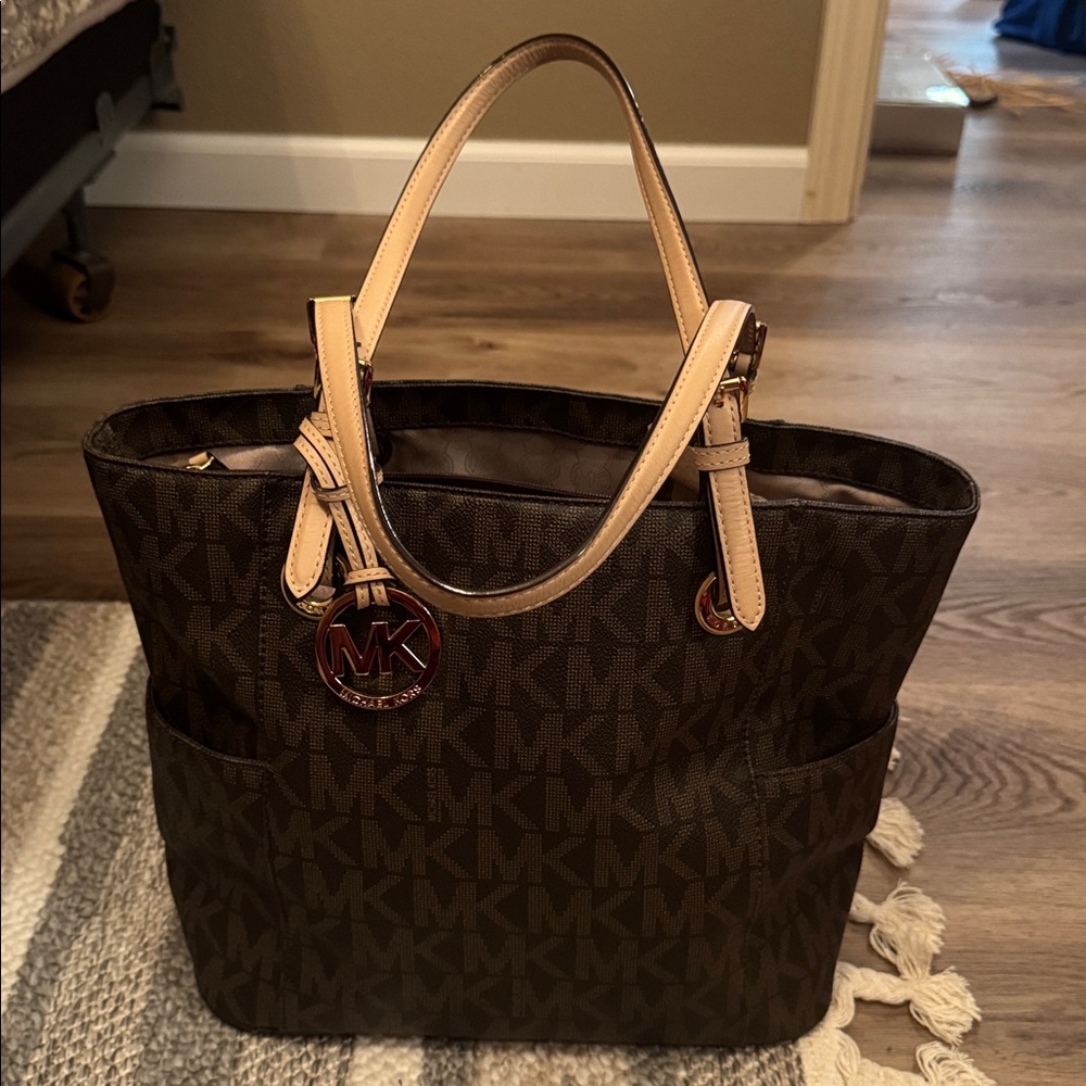 Michael Kors Brown Monogram Shoulder Bag